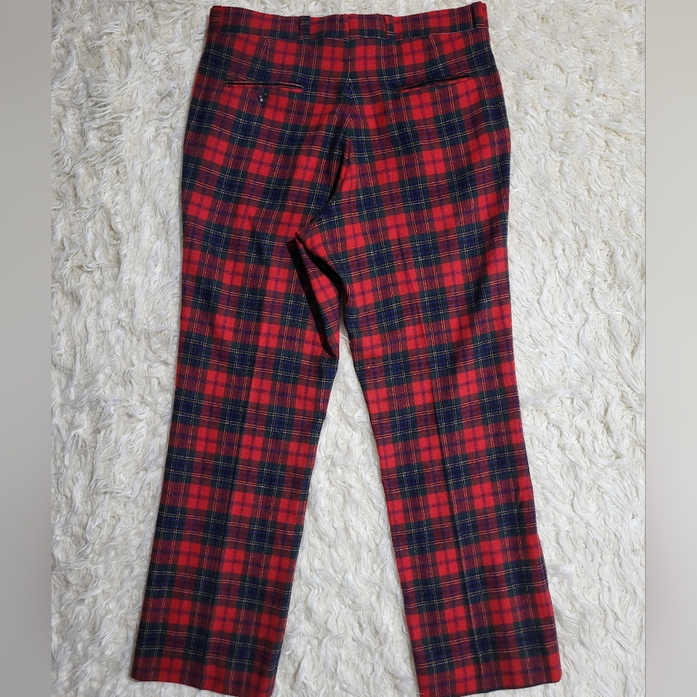 Pendleton Red and Black Dress Pants with Straight Leg Cut - Picture 7 of 16